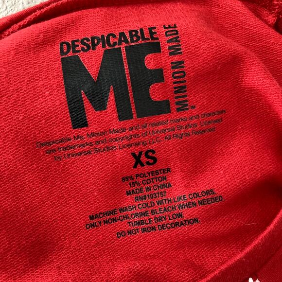 Despicable Me Minion Christmas Holiday Sweatshirt - Red - XS - Picture 3 of 5